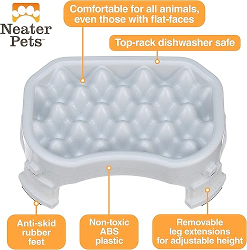 Miniatura 4 de Neater Pet Brands Comedero elevado para alimentación lenta más ordenada Cuenco elevado para alimentos para perro con altura ajustable
