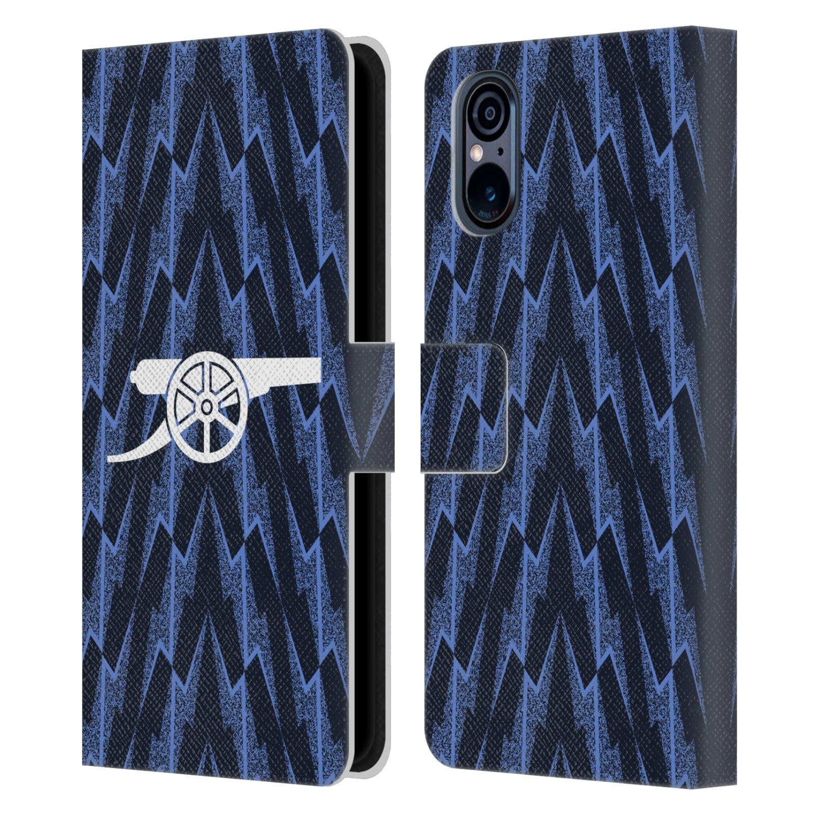 Head Case Designs Officially Licensed Arsenal FC Away 2025/26 Kit Leather Wallet Case Compatible With Sony Xperia 5 V 5G