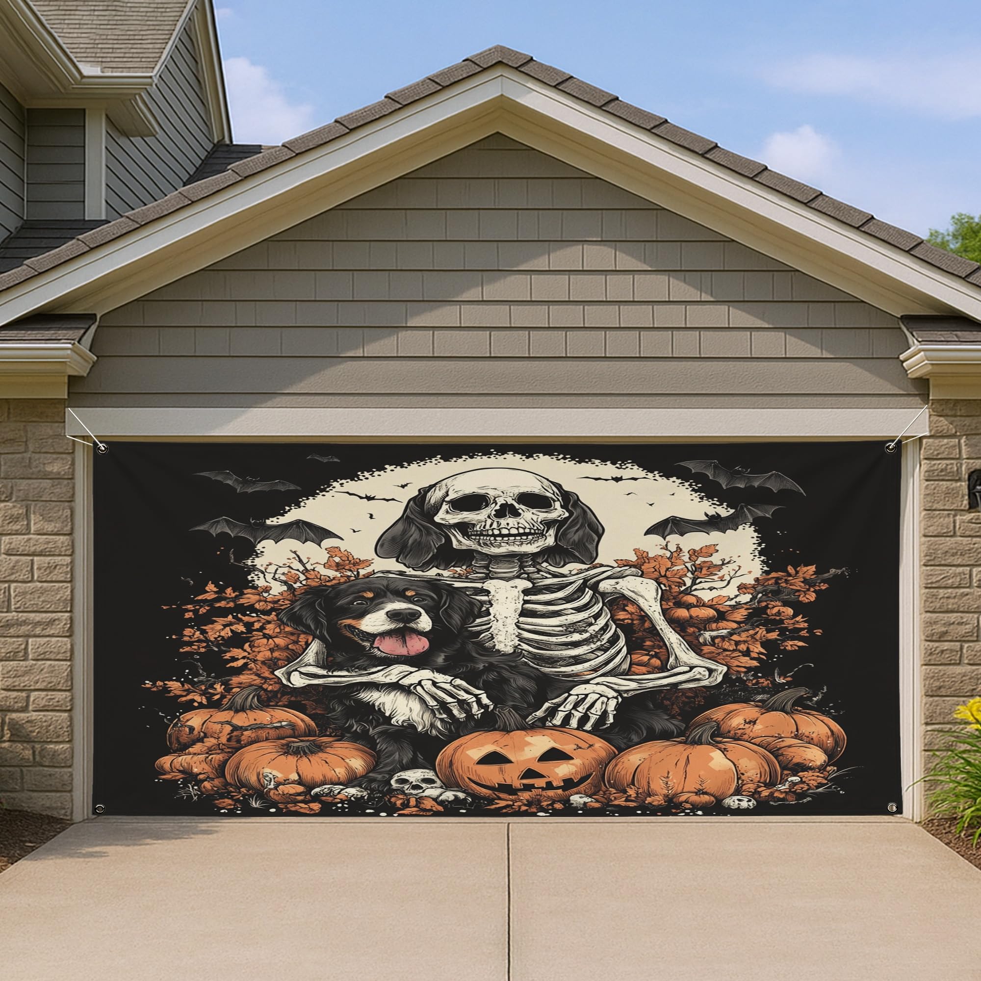 Décoration de garage horreur pour habiller votre extérieur à Halloween