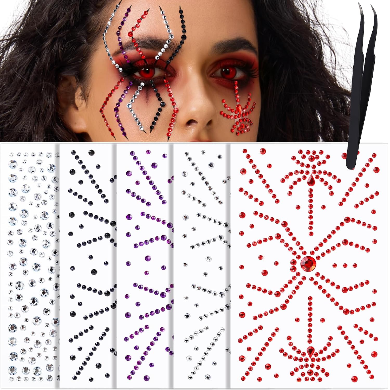 YGDZ Face Gems - Halloween Face Jewels for Makeup