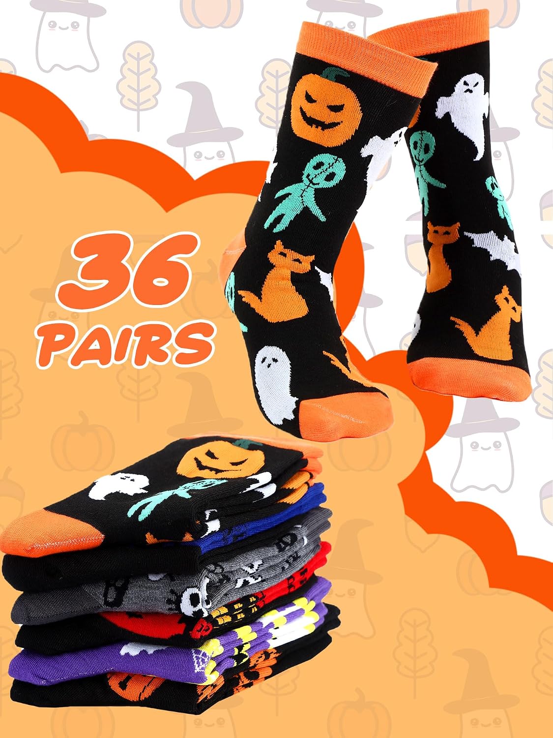 Giegxin 36 Pairs Christmas Sock bulk Christmas Crew Novelty Socks Xmas Clothing Accessories