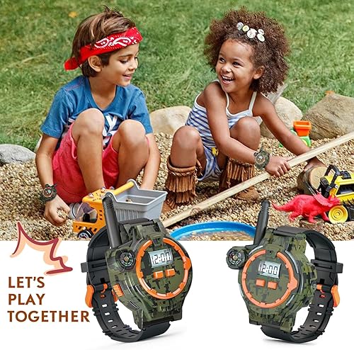 Miniatura 6 de Walkie Talkies recargables para niños, radio Walky Talky con linterna para niños, juego al aire libre, interfono, regalos para niños y niñas (2