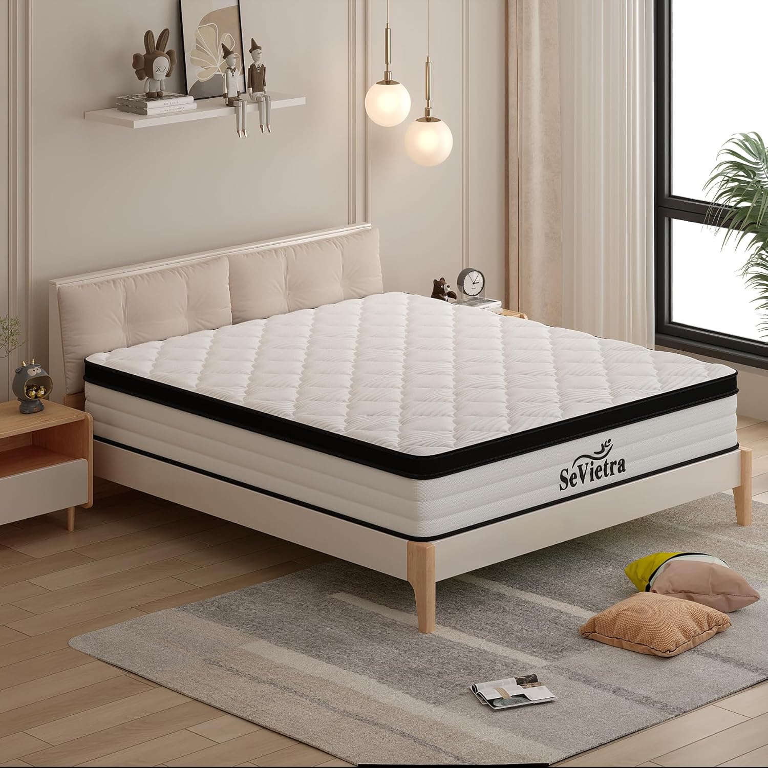 Full Size Mattress, 12 Inch Full Hybrid Mattress in a Box with Pocket Springs, Medium Firm Mattress Full Size, Breathable Comfort, Ideal for All Sleep Positions Full 12 inch