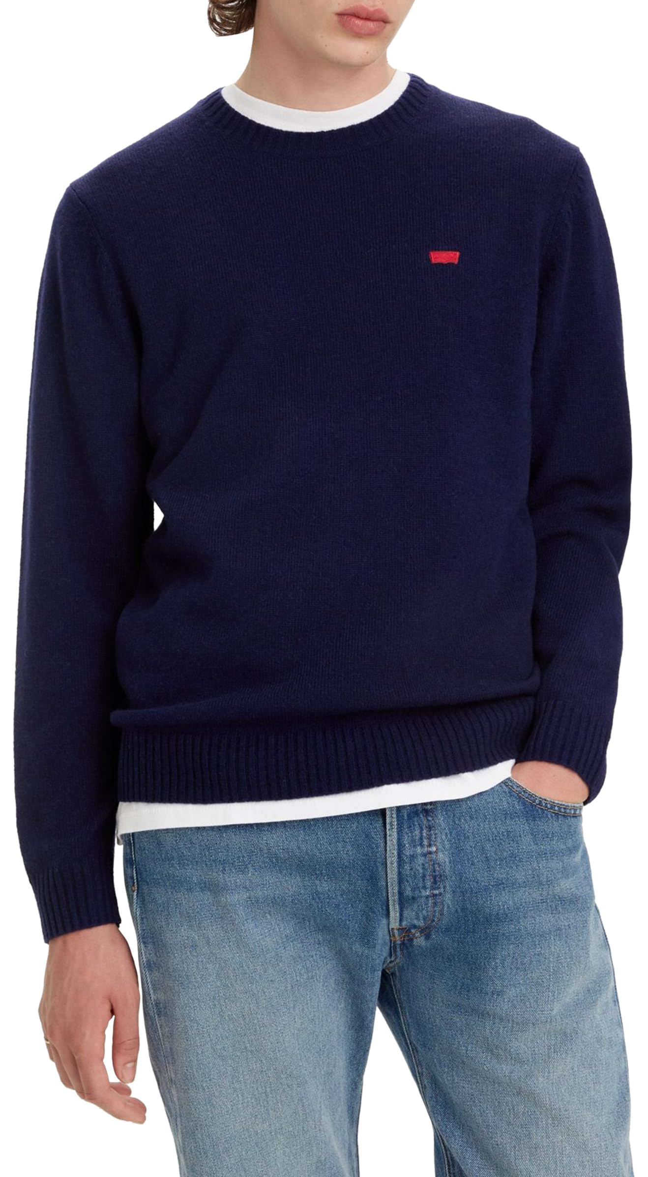 Levi's Para Hombre. A4320-0001 Sudadera Original Housemark Marino (S), Casual, Lana, Sostenible-image