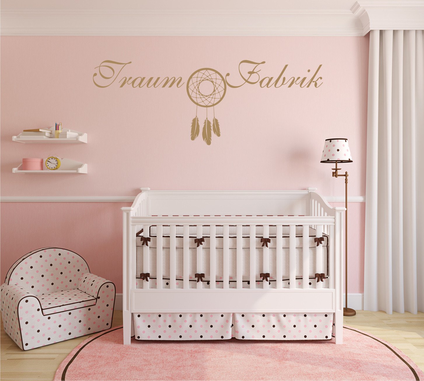 Sticker mural autocollant mural – Rêve usine – Autocollant pour S Chambre pour fille et garçon enfant -, marron clair, 165x60