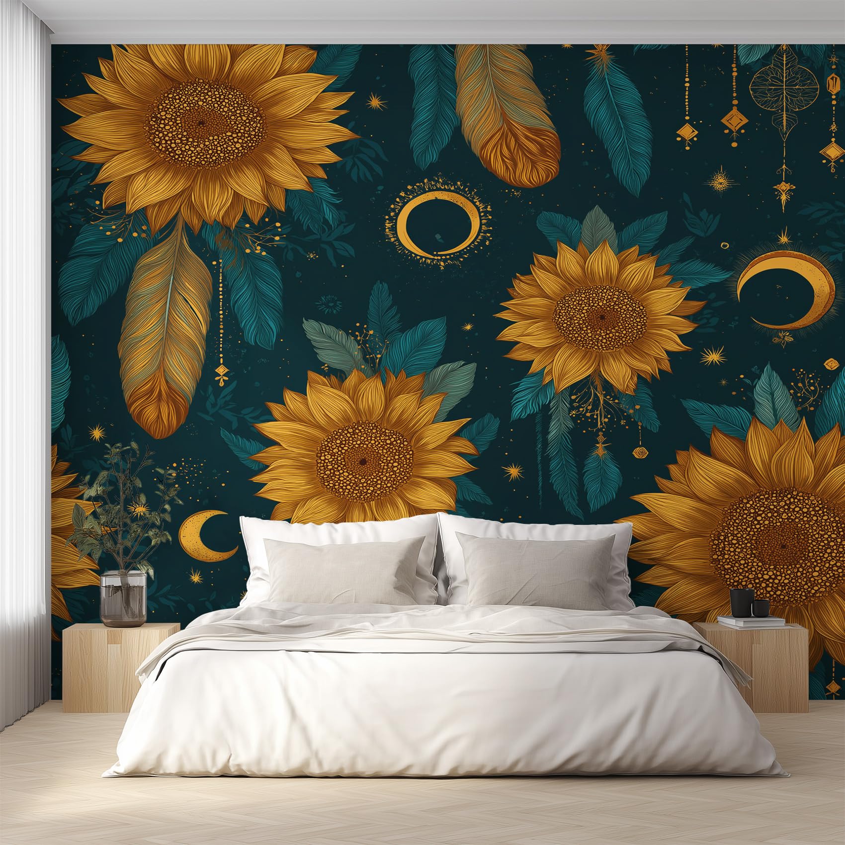 Photo Décoration Murale Tournesol Panoramique Papier Peint Intissé Haute Définition