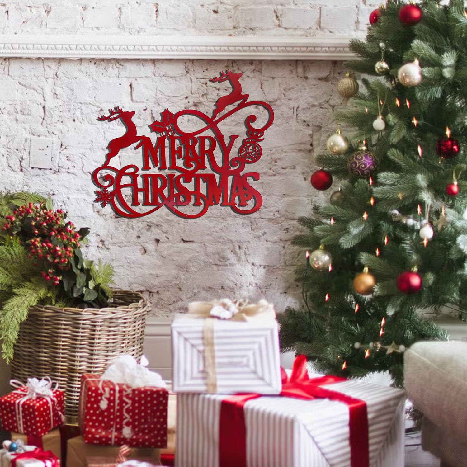 Amazon.com: Metal Merry Christmas Wall Decor Christmas Sign Letter