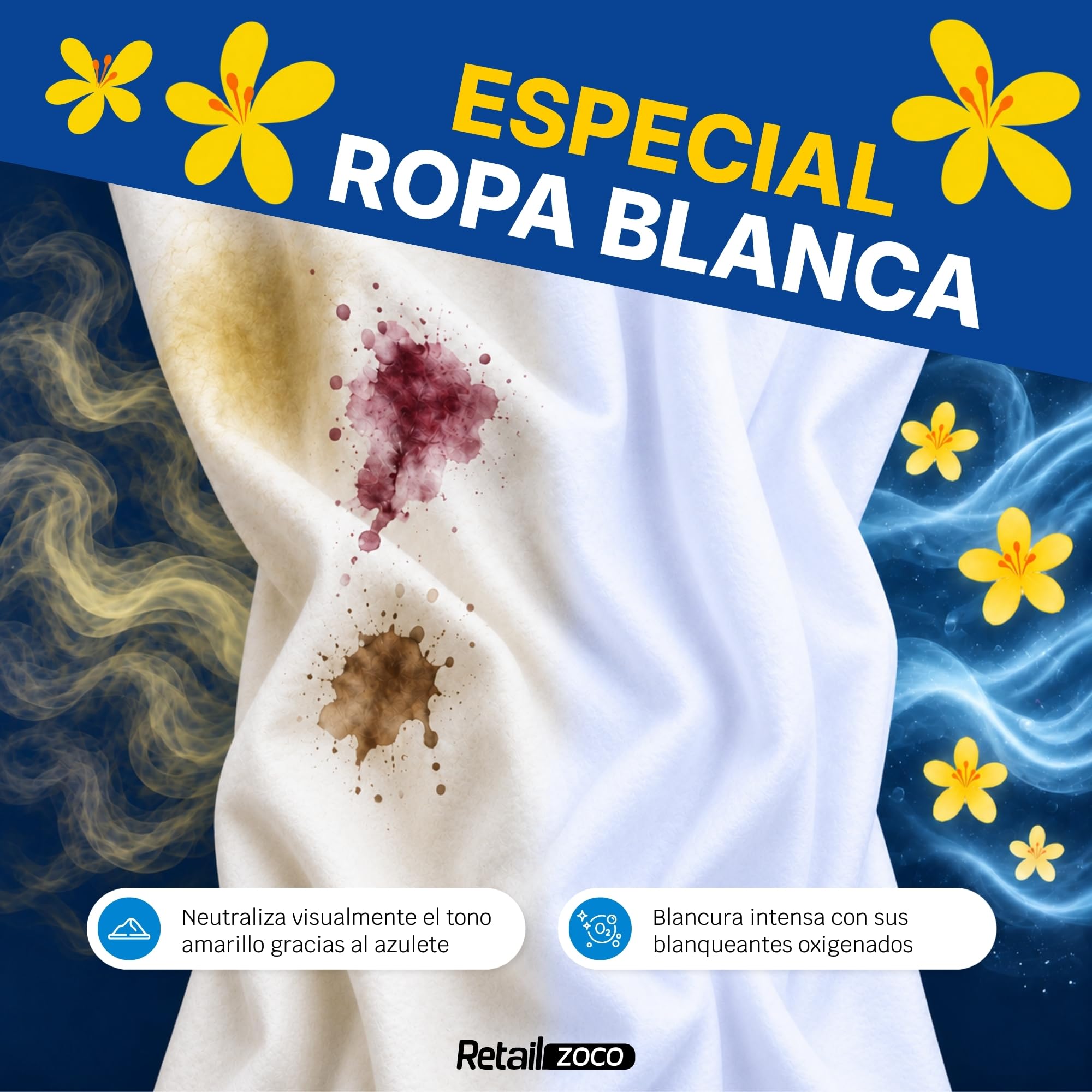 Percarbonato con Azulete, Especial ropa blanca, 3 Unidades de 500 gramos - imagen 3