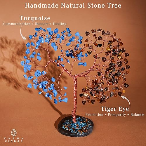 Miniatura 159 de Árbol de la vida de cristal curativo de 7 chakras, árboles bonsái hechos a mano para energía positiva, dinero y buena suerte, árbol para decoración