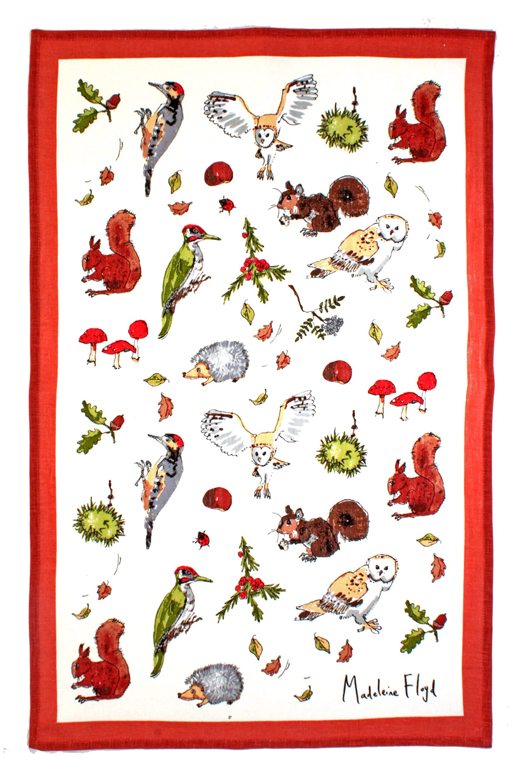 Ulster Weavers Multicolor Madeleine Floyd Woodland Linen Tea Towel
