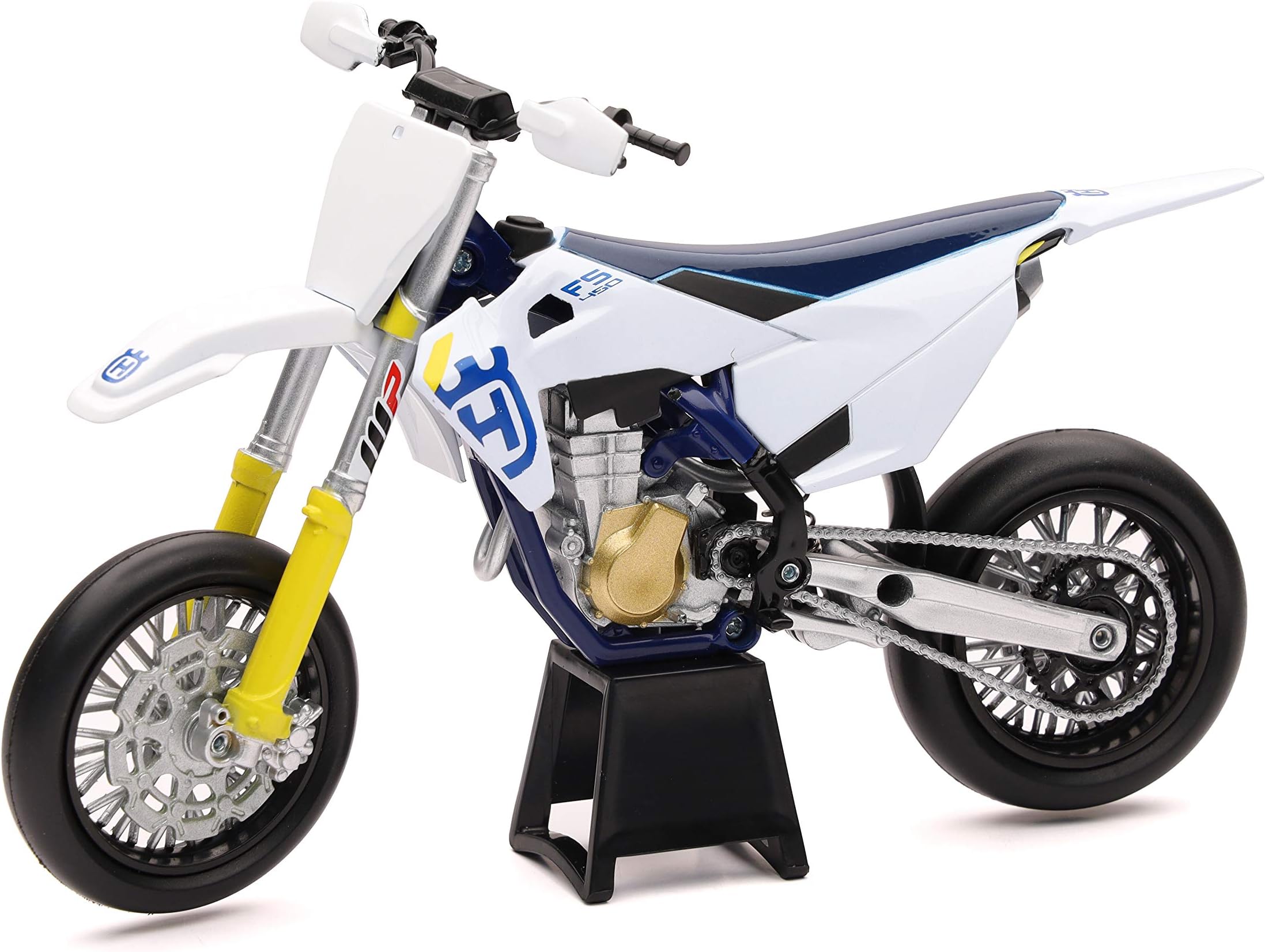 FS450 White and Blue 1/12 Diecast Motorcycle Model by New Ray 58163