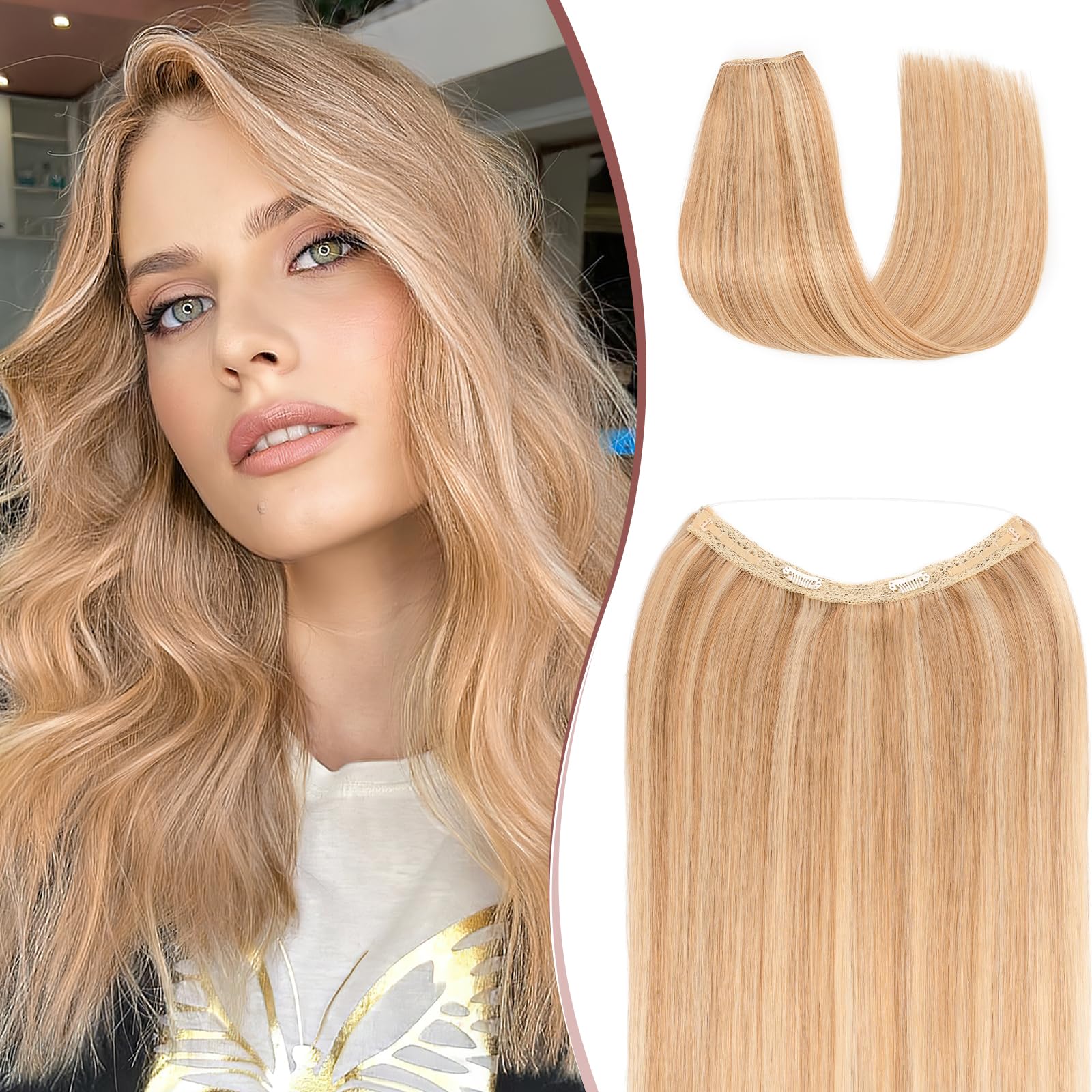 SEGOHAIR Halo Hair Extension Real Human Hair