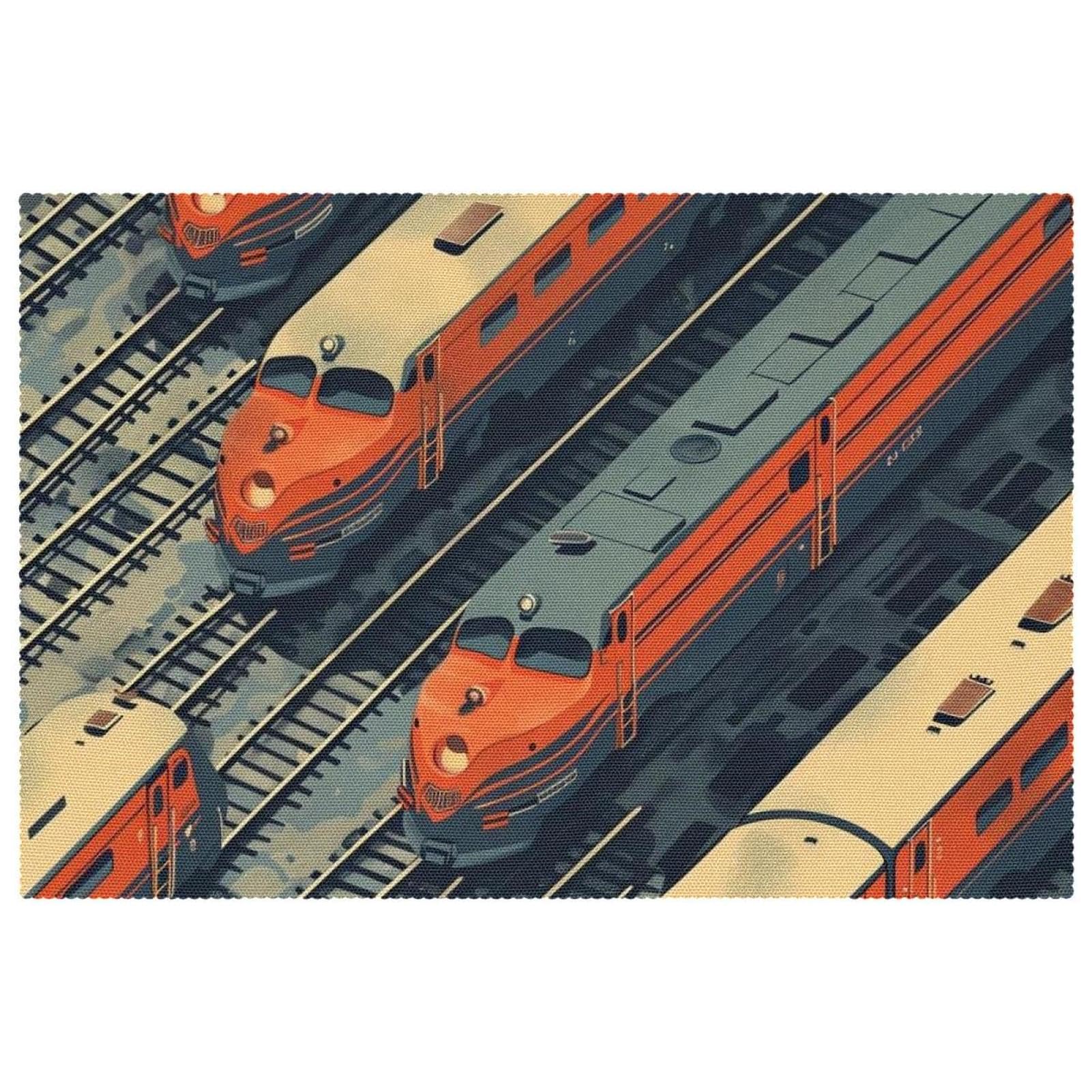 Set de table vintage train de 6 pièces antidérapant résistant à la chaleur