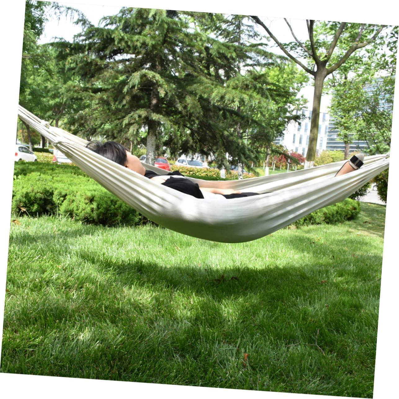 Outdoor Hammock Swing Chair Canvas Hammock Strong Rope for Camping Patio