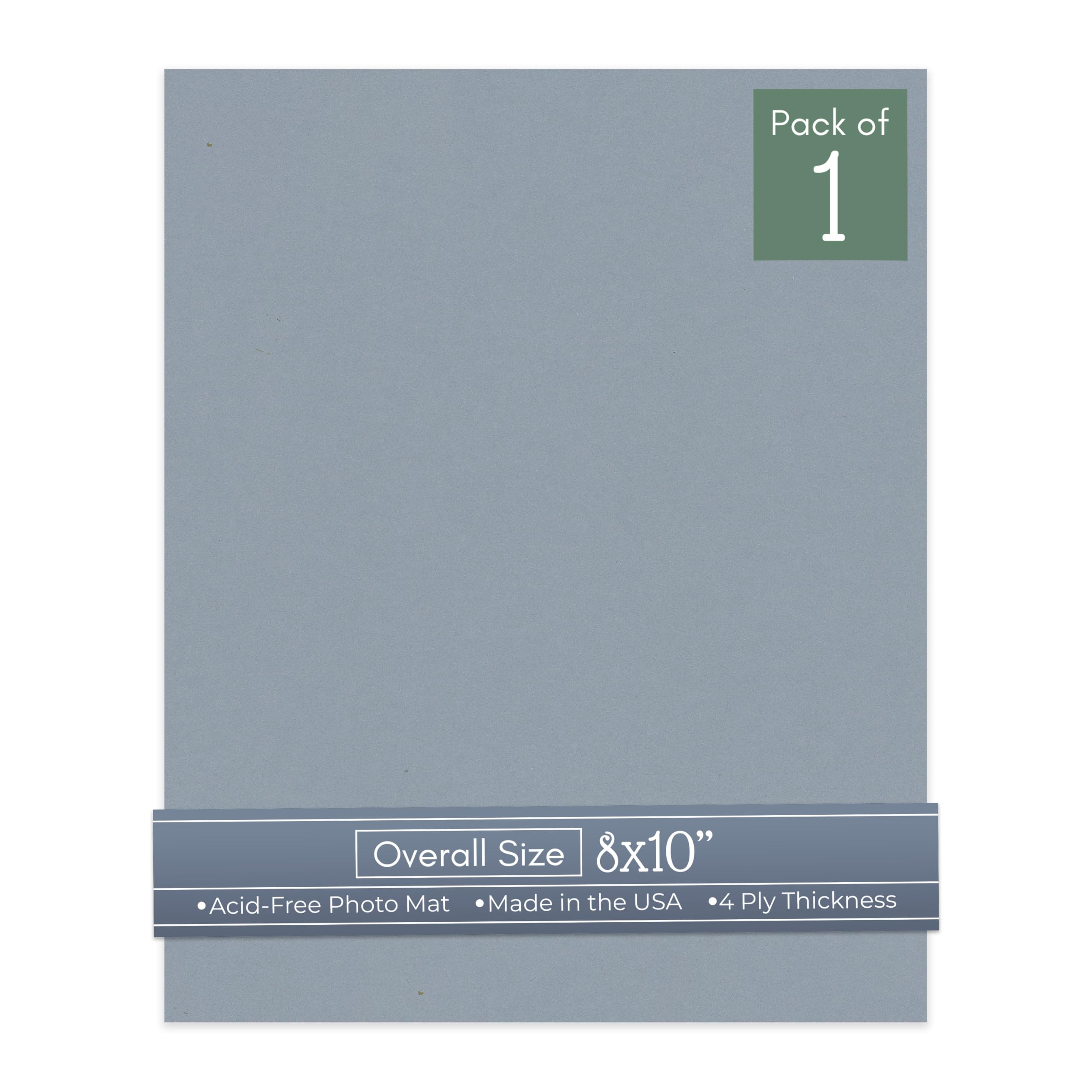CountryArtHouse Mid Grey Acid Free 8x10 Backing Board - Uncut Photo Mat Board - 1 Sheet-image-3
