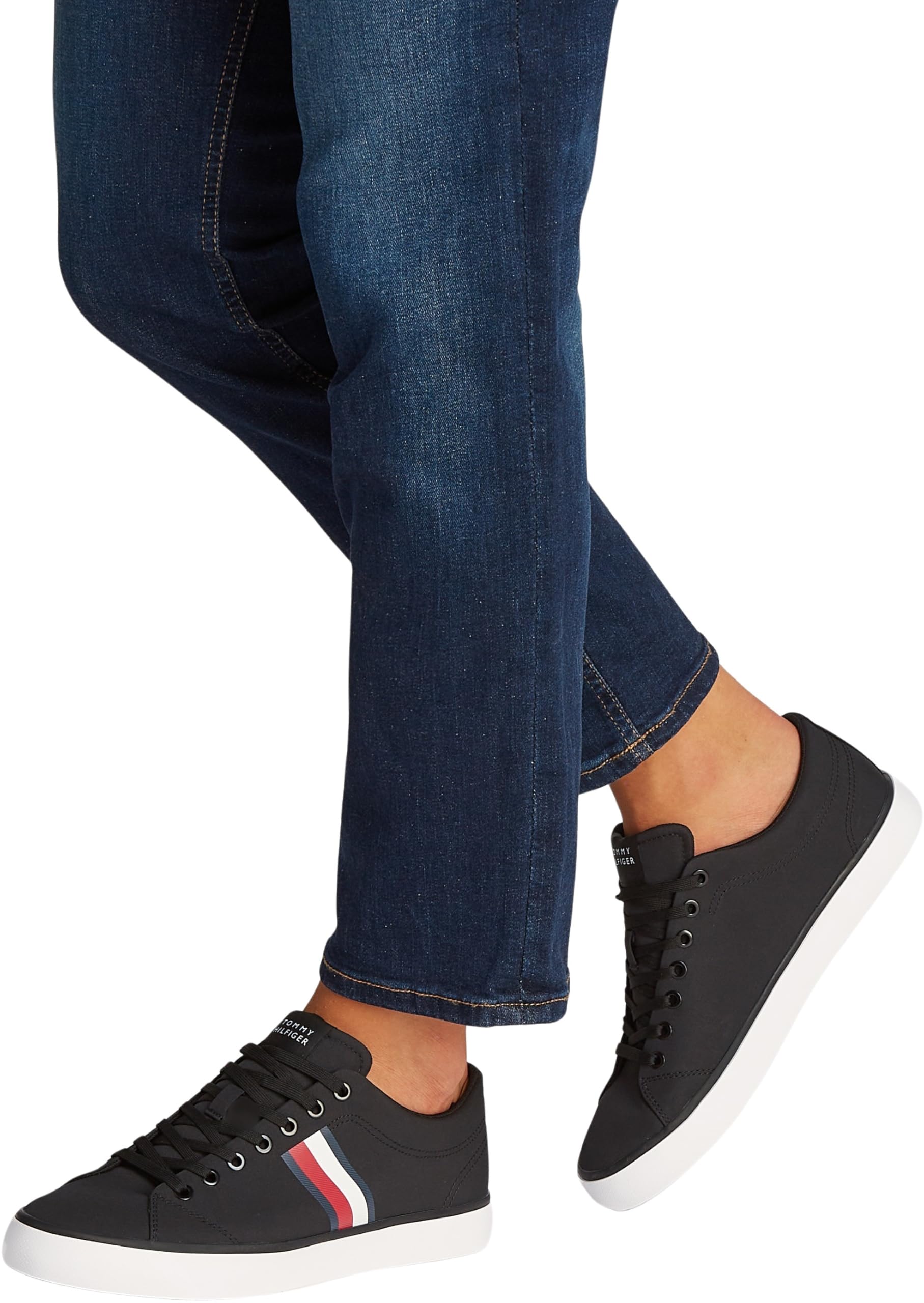 Tommy Hilfiger Uomo Sneakers Vulcanizzate Core Stripes Mesh Profilo Basso