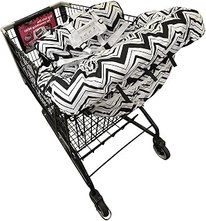 Funda para carrito de la compra 2 en 1 para bebé, diseño portátil, color negro