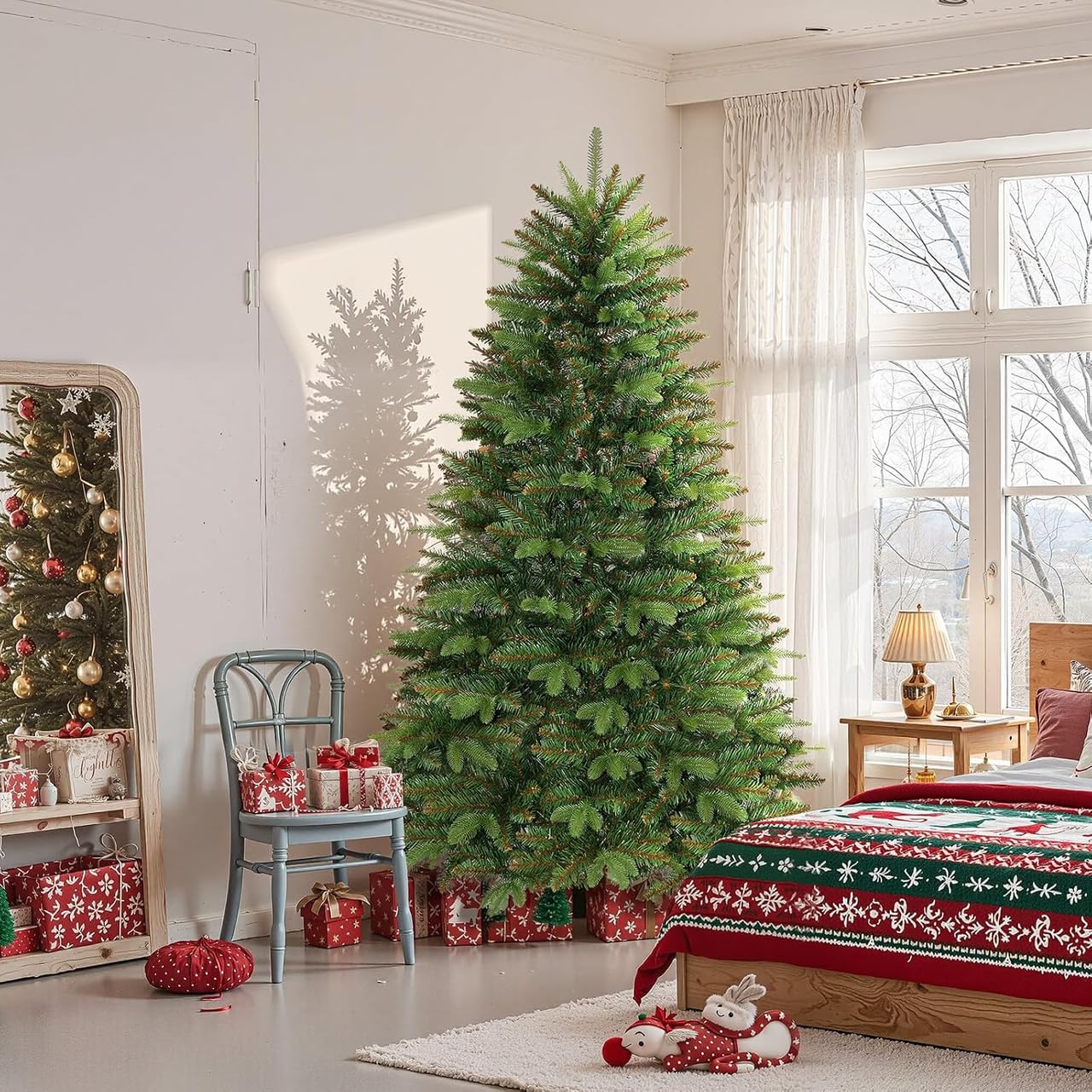 SHareconn 200cm Premium Weihnachtsbaum Künstlich mit 1463 PE&PVC Zweigen – Ansicht 7
