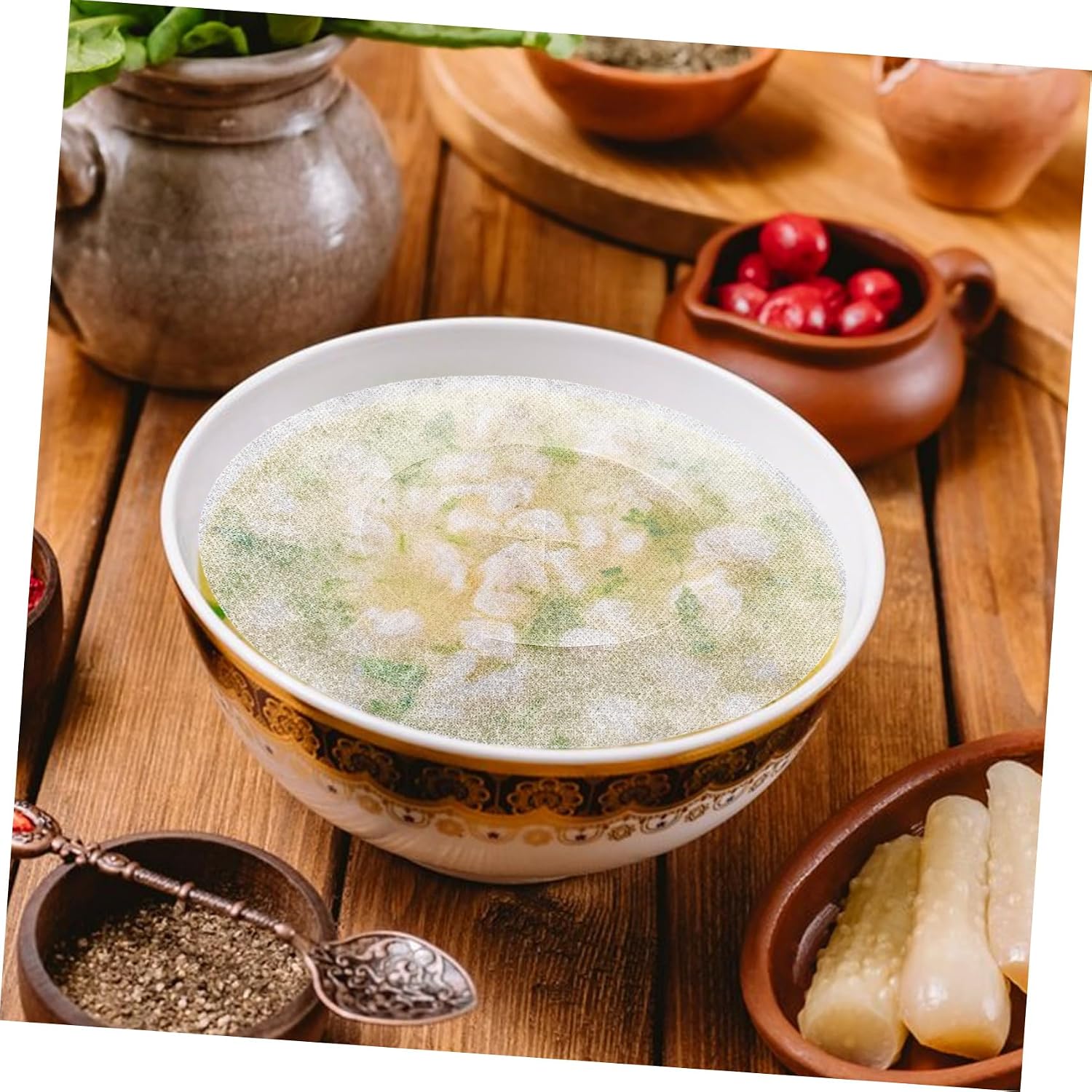 Food Oil Absorbing Paper Sheets 30pcs White Paper for Hot Pots