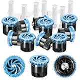 10 Pieces Variable Arc Nozzle, Pop-up Sprinkler Heads Replacement Compatible with Most of 360 Degree Adjustable Popup Sprinklers Nozzle for Garden Lawn Irrigation (6AN)