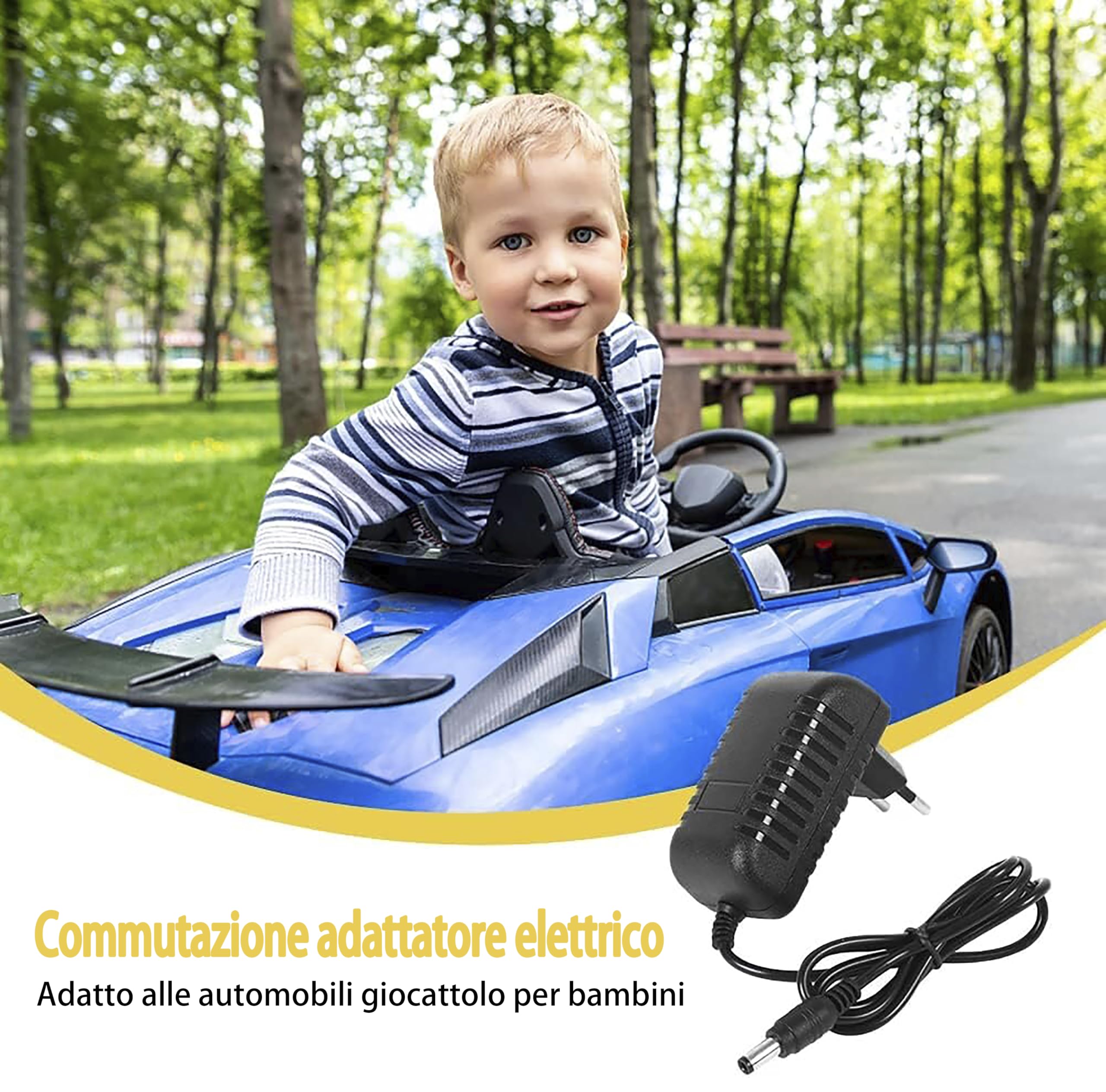 Alimentatore 12V 2A con Spina EU Adattatore AC/DC 100-240V a DC 12V Connettore 5.5x2.1mm Trasformatore Universale