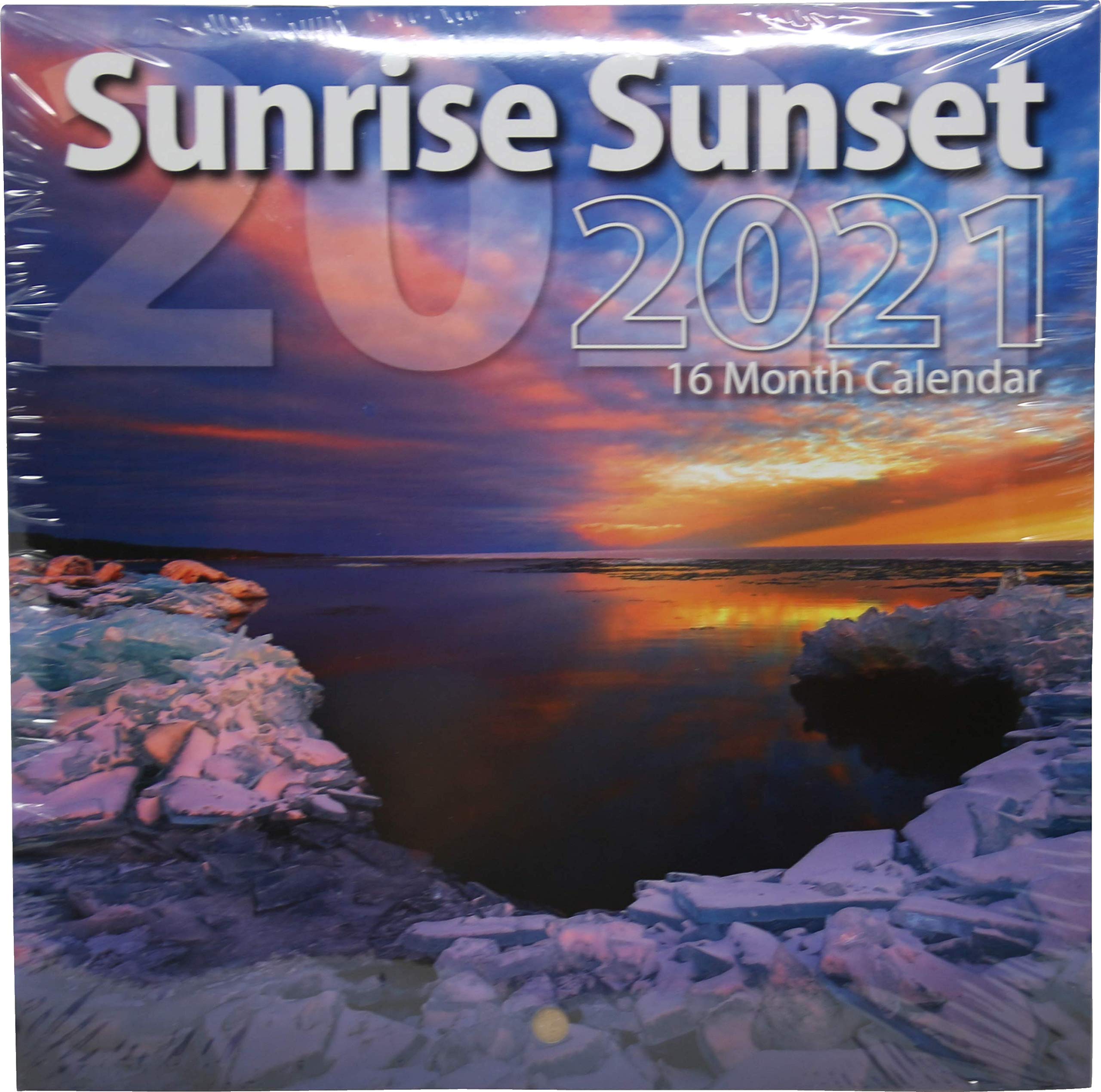Bachmann Press 2021 Desk Calendar, 16 Month (Sunrise Sunset)