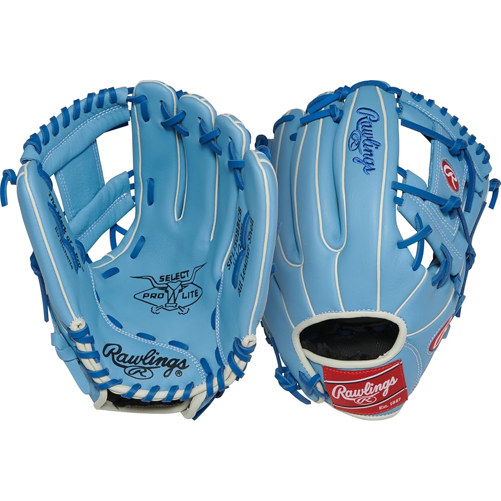 Rawlings | Select Pro Lite Series BO BICHETTE Youth Baseball Glove | 11.5 | Right Hand Throw | Columbia Blue/Royal