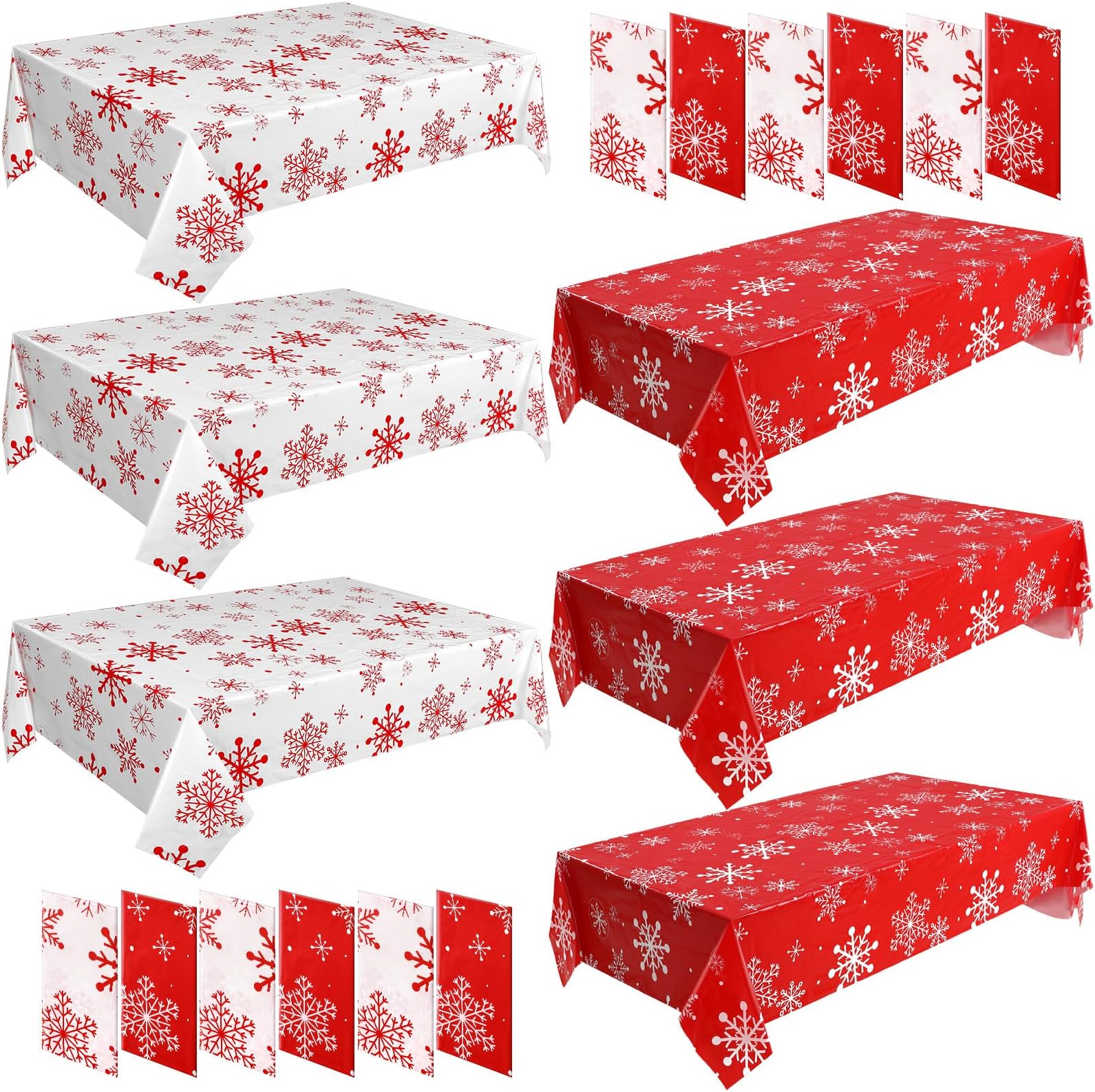 Amazon.com: 3 Pcs Winter Snowflake Tablecloth - Frozen Wonderland ...