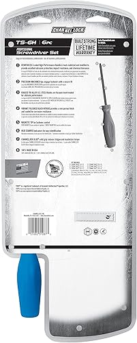 Miniatura 7 de Channellock Juego de destornilladores TS-6H - Punta magnética, agarre de tres lóbulos, fabricado en Estados Unidos - 6 piezas