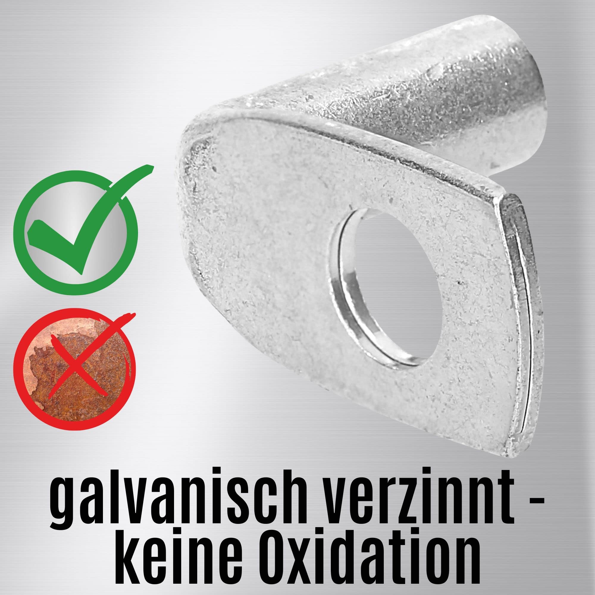 Kalitec Lot De 10 Cosses Tubulaires Coudées 90° 16 Mm² M8 – Cuivre Électrolytique, Sans Trou De Vision, Fabriqué En Allemagne