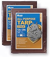 Vista 125 de GUARD SHIELD Lona plateada impermeable de 10 x 12 pies, cubierta de lona de polietileno multiusos de servicio medio, 7 mil