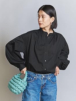 希少✨ロク　ビューティーアンドユース　オーバーサイズ　シアーシャツ　ネイビー 6(ROKU) BEAUTY＆YOUTH UNITED ARROWS 19SS SUKE VOLUME SHIRT