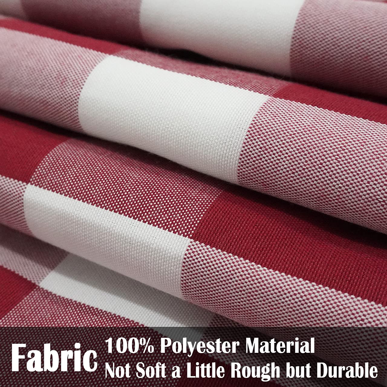 CARRIE HOME Set di 2 federe per cuscini a quadri, colore rosso, 18 x 18 cm, motivo a quadri, colore rosso, per esterni, 18 x 18 cm, colore: bordeaux