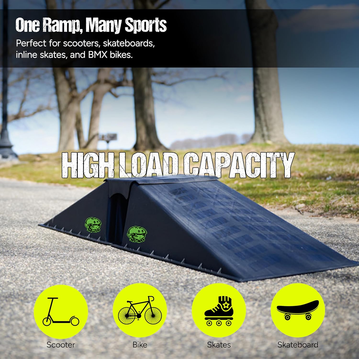 Ten-Eighty Micro Flybox Launch Ramp Set with 2 Connecting Ramps, Portable Skateboard, BMX Bike, Scooter, RC Car, Durable, Lightweight, Non-Slip Rubber Construction for Kids & Teens, Black - 56" Length image 6 of 8 B001AMTA58