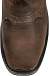 J's.o.l.e Waterproof Mens Steel Toe Work Boots Square Toe - Leather Cowboy Boots, Botte Travail Homme for Farm,Ranch,Heavy Duty,Construction & Industrial