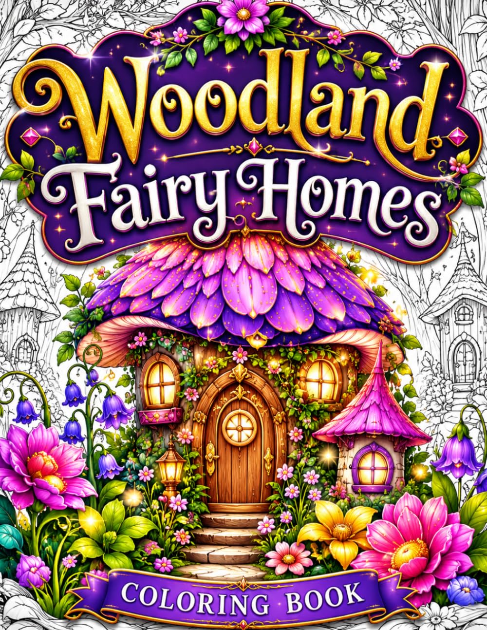 Woodland Fairy Homes Coloring Book: 50 Cozy Fantasy Cottages, Enchanted Forest Houses, Magical Tree Homes, Mushroom Dwellings and Whimsical Fairy ... Relaxation, Mindfulness and Creative Escapism