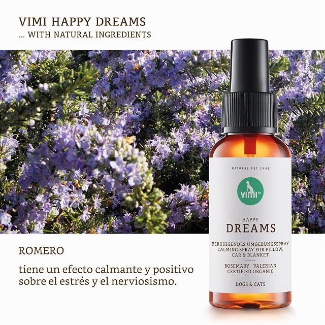 Foto 5 de 7 de vimi - Happy Dreams I Basket and environment spray para perros y gatos I Apoya la calma y el bienestar…