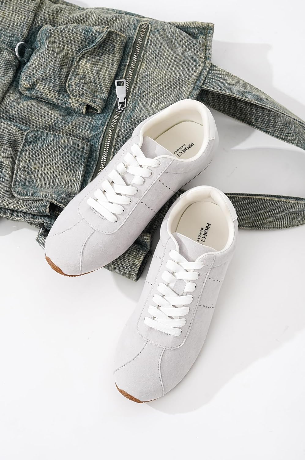 Project Cloud Sneakers for Women - Lightweight with Memory Foam Insole Womens Sneakers - Non Slip Work Shoes for Women Footwear - Lace Up Womens Casual Shoes - Image 3