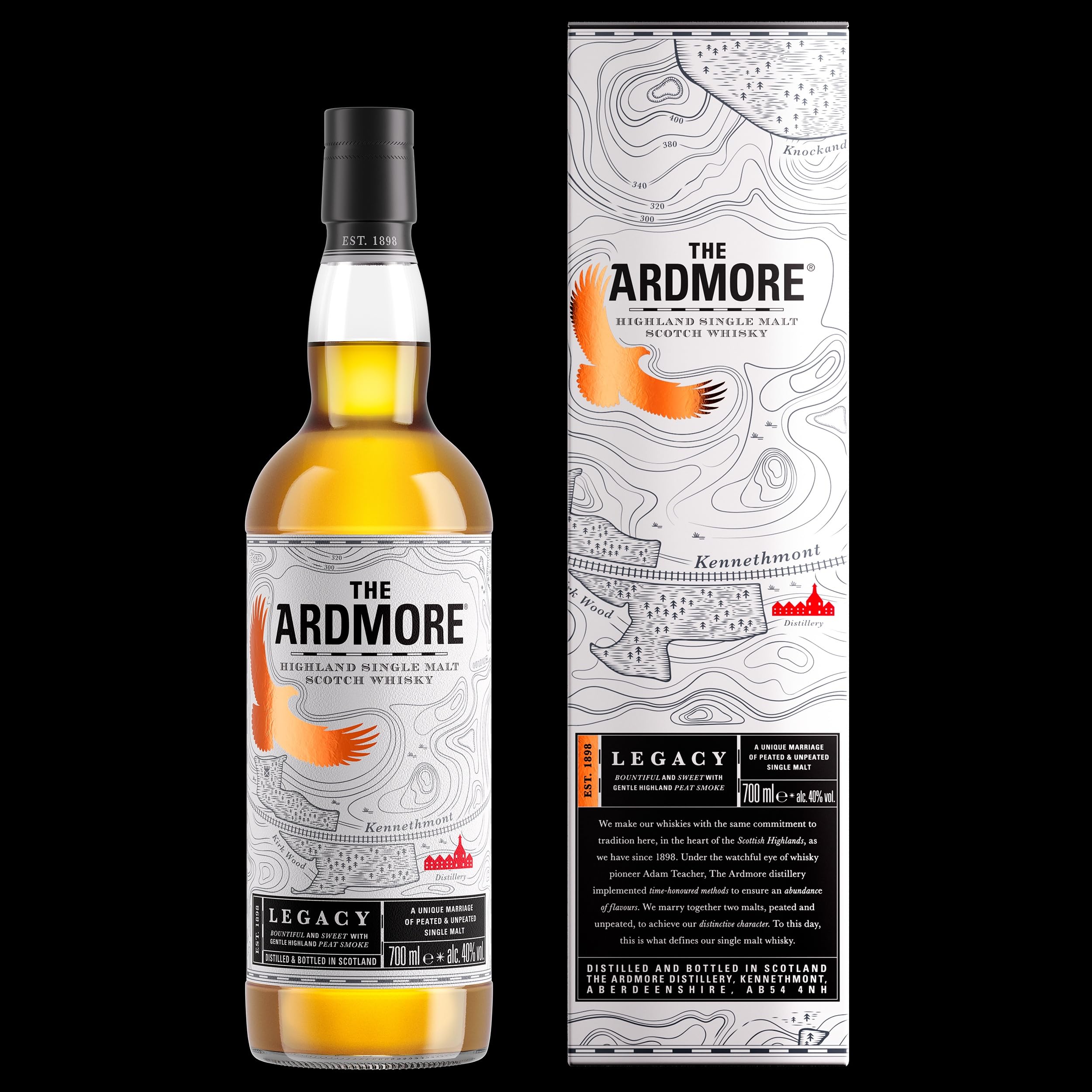 Ardmore the Ardmore Legacy | Highland Single Malt Scotch Whisky | mit Geschenkverpackung | 40% Vol | 700ml Einzelflasche | In verschiedenen Varianten erhältlich