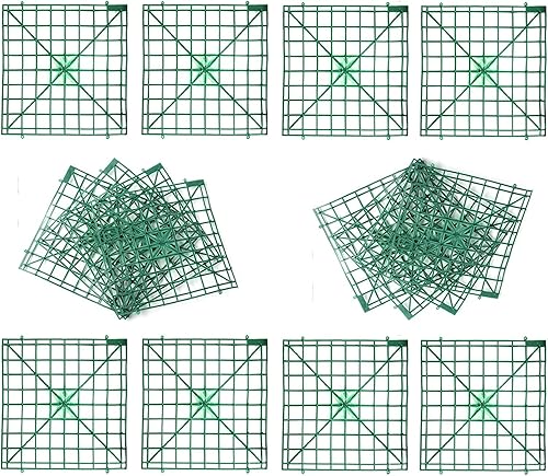 Paneles de rejilla de flores artificiales, marcos de pared de flores de bricolaje, telón de fondo de arcos de pared, marcos de vallas de plástico,