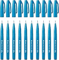 Vista 16 de Pentel Rotulador de rotulación de pincel, color marrón (paquete de 10)