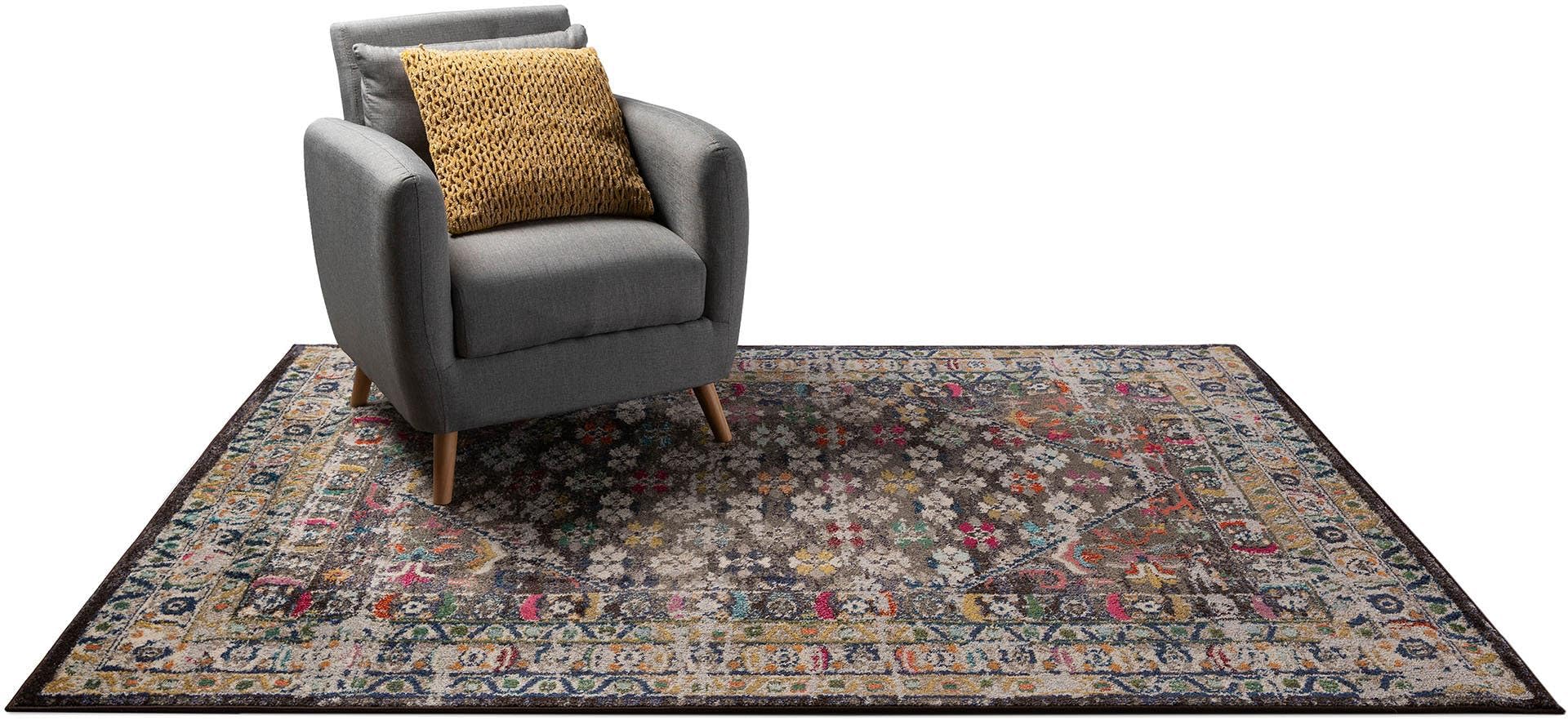 Benuta Nest Vintage Casa Rug, Multicoloured 120 x 170 cm, Rug for Living Room, Bedroom and Hallway, Easy Care, Suitable for Underfloor Heating