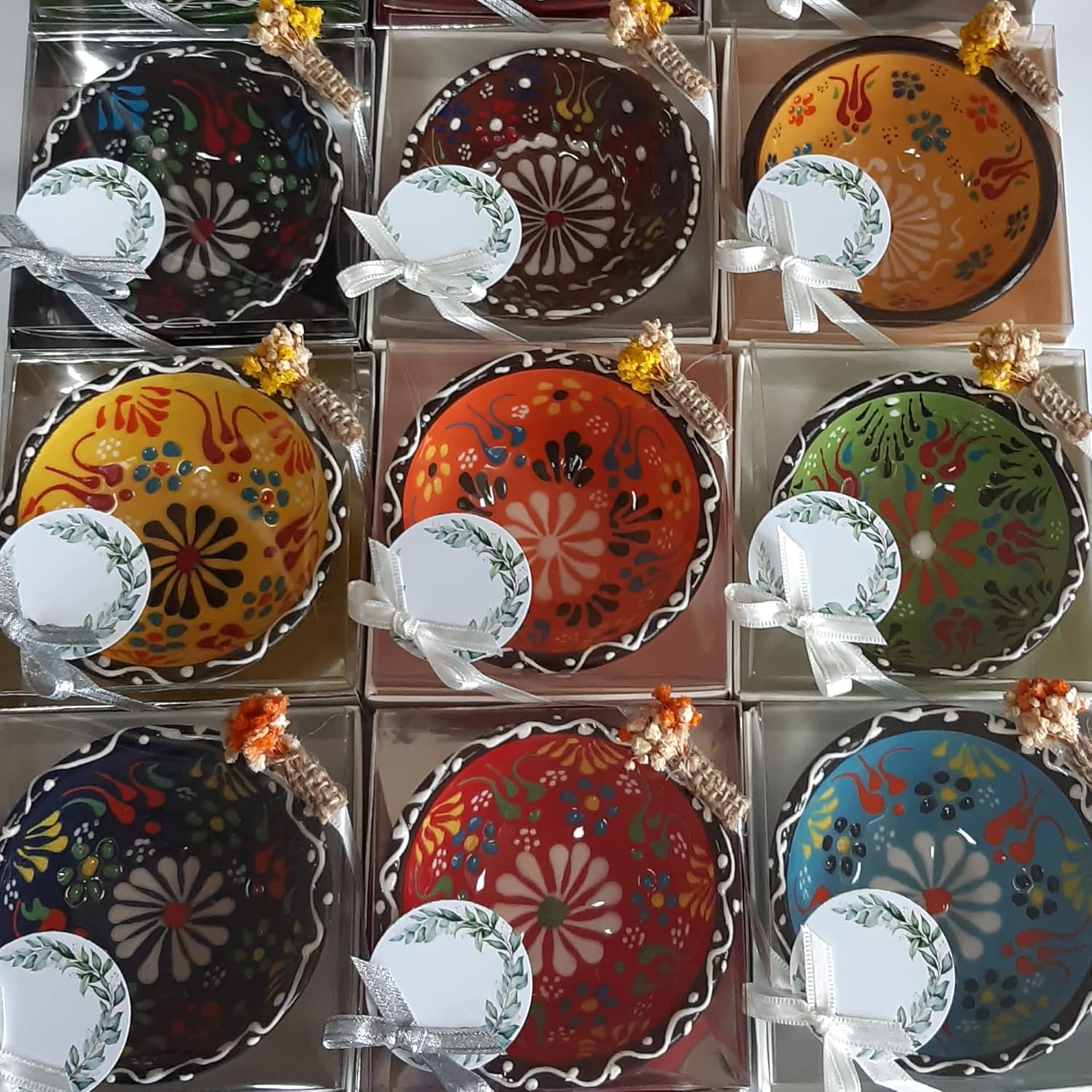 Ceramic Bowls Wedding Favors for Guests - Bridal Shower Gifts, Baby Shower Party Favors, Mexican Wedding Keepsakes, Unique Decorative Bowls, Party Gift Ideas, 3.14 Inches-100 Set