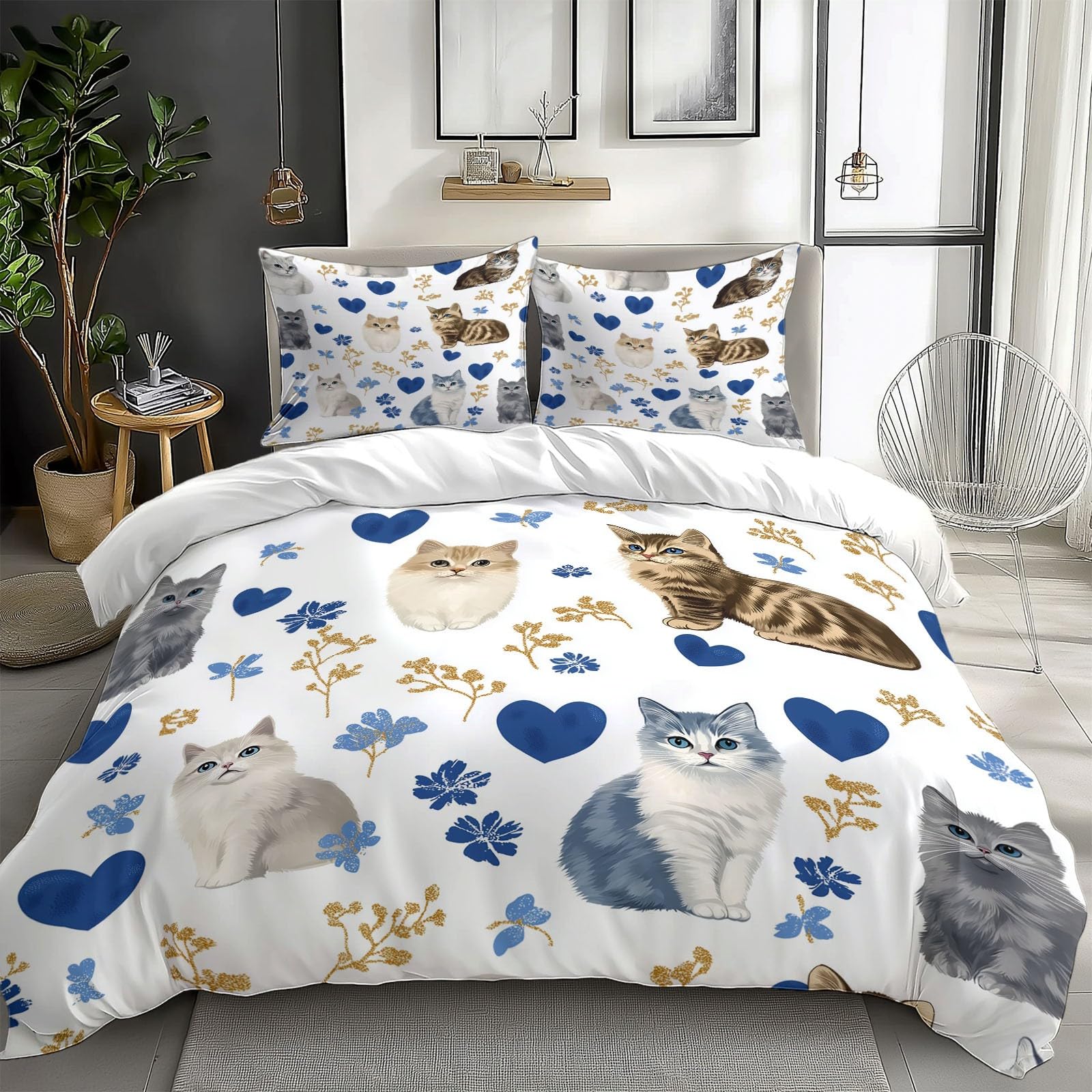 Love Heart Pattern Romantic Design Duvet Cover Toddler Size 40