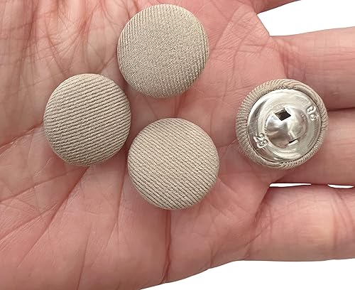 Vista 137 de PEPPERLONELY 10 piezas de tela de 0.394 in cubierta con botones redondos de vástago de metal, azul marino