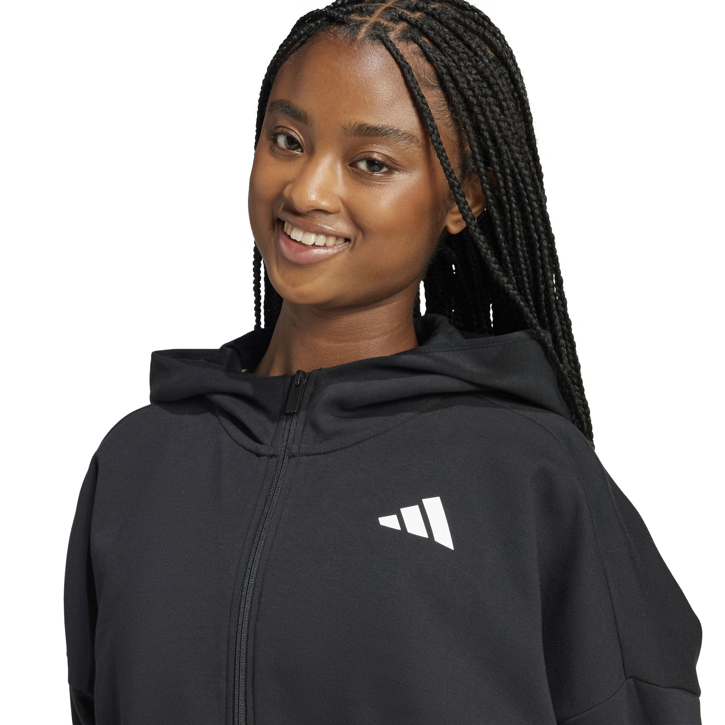 adidas Damen Future Icons Small Logo Full Zip Hoodie Kapuzen-Oberteil (1er Pack)