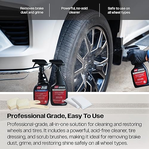 Vista 8 de Malco Limpiador completo de ruedas y neumáticos, fórmula de acción rápida, no ácida/elimina el polvo, la grasa, el aceite y la suciedad de toda