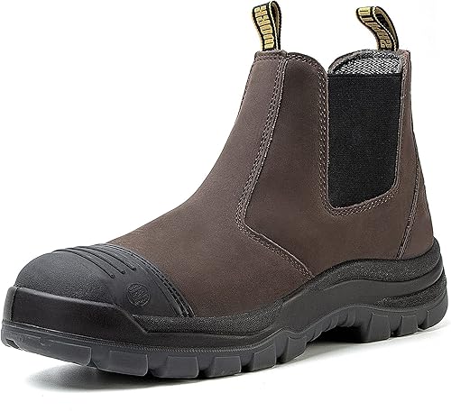 Miniatura 1 de Botas de trabajo para hombres, de aceropunta suave, impermeables, antideslizantes, antideslizantes, de seguridad, disipación estática, zapatos de