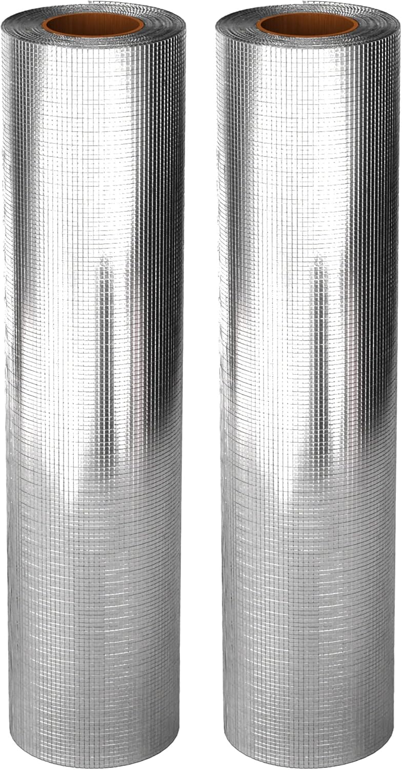 EconoHome Double Bubble Reflective Foil Insulation - Reflective Insulation Roll with Metal Foil Cover - Heat Radiant Barrier for Wall, Attic, Air Duct, Window Coverings, Radiator Cover - 4'x125'
