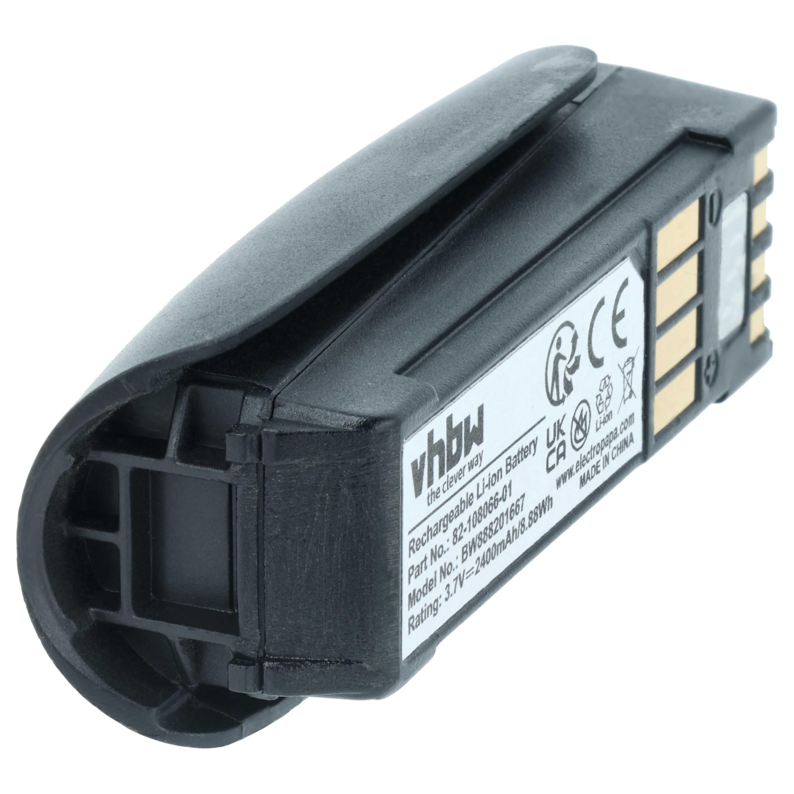 vhbw Akku kompatibel mit Zebra MT2000 | MT2070, MT2090 Barcodescanner POS (2400 mAh, 3,7 V, Li-Ion)